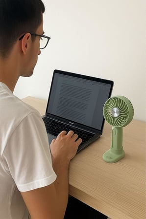 USB Şarjlı 3 Ayarlı Taşınabilir Masa Üstü Fan, PRA-12867537-1066