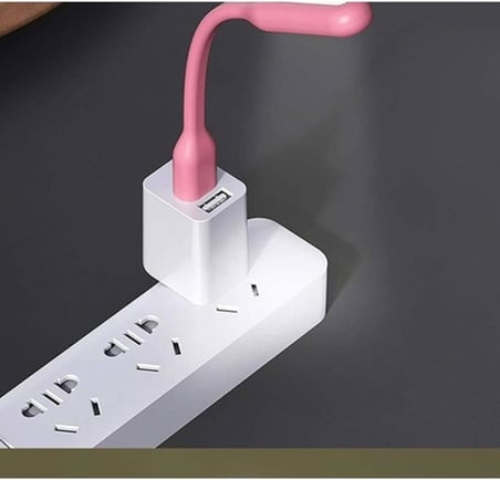 Esnek Taşınabilir Usb Led Işık Lamba Gece Lambası (2 Adet) Tüm Usb Girişleriyle Uyumlu 17Cm Pembe