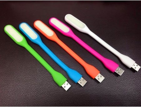 Esnek Taşınabilir Usb Led Işık Lamba Gece Lambası (2 Adet) Tüm Usb Girişleriyle Uyumlu 17Cm Pembe