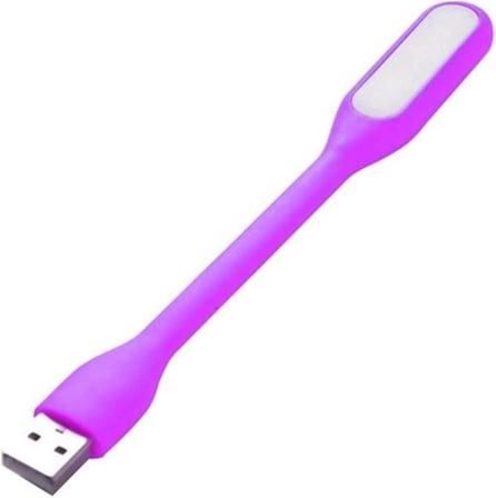 Esnek Ayarlanabilir Taşıması Kolay Laptop Ve Powerbank Uyumlu Usb Kitap Okuma Çalışma Gece Lambası Mor