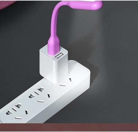 Esnek Ayarlanabilir Taşıması Kolay Laptop Ve Powerbank Uyumlu Usb Kitap Okuma Çalışma Gece Lambası Mor