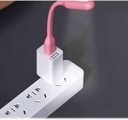 Esnek Ayarlanabilir Taşıması Kolay Laptop Ve Powerbank Uyumlu Usb Kitap Okuma Çalışma Gece Lambası pembe Pembe