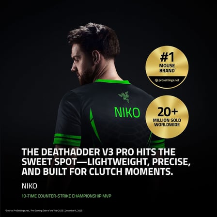 Deathadder V3 Pro Hafif Kablosuz Ergonomik Espor Faresi (64G Hafif Tasarim, Focus Pro 30K Optik Sensor, Fare Anahtari Gen 3, Hyperspeed Kablosuz) Beyaz