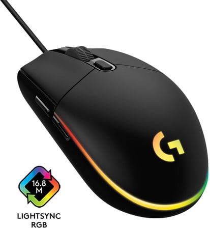 G102 Kablolu Oyuncu Mouse, LIGHTSYNC RGB Aydınlatma, 8.000 DPI, 6 Programlanabilir Tuş, Siyah
