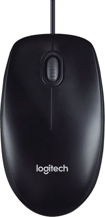 M90 USB Kablolu Mouse, PC, Mac, Dizüstü Bilgisayar ile Uyumlu, 1000 DPI Optik İzleme, Sağ ve Sol Elle Kullanıma Uygun, Siyah
