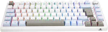 VEXOR RGB Mekanik Gaming Oyuncu Klavyesi 82 Tuş | 3 Mod (Bluetooth + 2.4G + Kablolu) | Huano Brown Kahverengi Switch Linear | 2000mAh Batarya | Anti-Ghosting Kompakt%75 Hot Swap