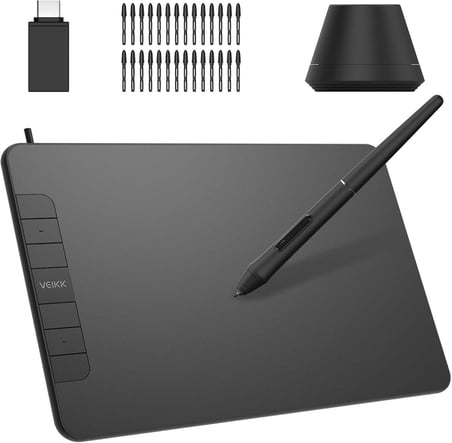 VK640 6x4" 6 Kısayol Tuşlu Grafik Tablet+Kalem