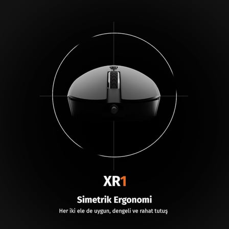 XR1 Kablolu Oyuncu Mouse, 12800 DPI, RGB Aydınlatma, 6 Tuş, Ergonomik Tasarım, PC ve Laptop Uyumlu, Gaming Fare Siyah