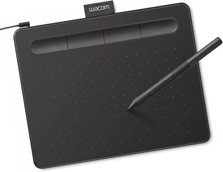 Intuos CTL4100 çizim tableti Mac, PC, Chromebook ve Android için, küçük, yazılım dahil, siyah