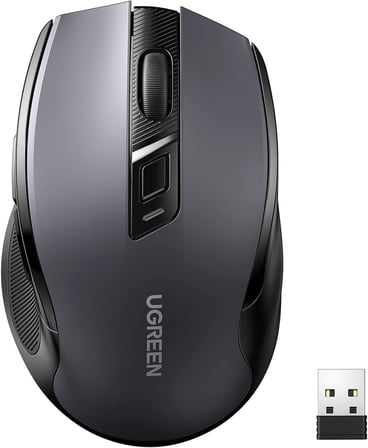 Dizüstü Bilgisayar Kablosuz Fare Ergonomik Sessiz Tıklama USB Fare, Hassas Takip Bilgisayar Faresi, Gecikmesiz Duyarlı 18 Aylık Pil Ömrü, 4000 DPI Ayarlanabilir