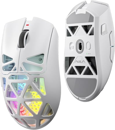 SC620 PAW3311 Sensör 12000 DPI 1000Hz Kablolu ve Kablosuz Gaming Oyuncu Mouse Beyaz