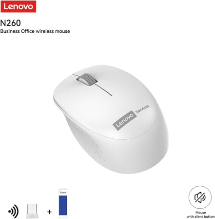 N260 Sessiz Kablosuz Mouse, 1200 DPI, 20 Metre Menzil, Otomatik Kapanma ve Uyku Modu, Nano USB Alıcı (Wireless Silent Mouse), 870042253 (Beyaz)
