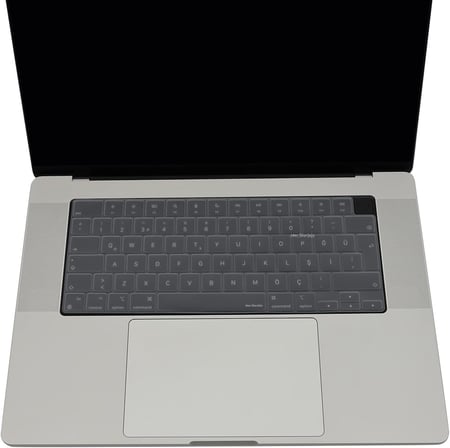 MacBook Türkçe Q Klavye Koruyucu M1-M5 | Air 13.6 A2681 A3113 A3240 A3449 | Pro 14 A2442 A3426 A3434 | Pro 16 A2485 A3429 | Neo 13 Ultra İnce Silikon Keyboard Cover Touch ID Protector Şeffaf