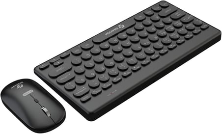 KM-BT37 Kablosuz Klavye Mouse Seti, Bluetooth + USB Dongle 2.4G, 78 Tuş Kompakt, Türkçe Q, PC TV Laptop Tablet Telefon Uyumlu, Siyah