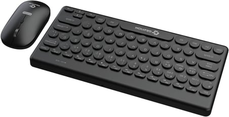 KM-BT37 Kablosuz Klavye Mouse Seti, Bluetooth + USB Dongle 2.4G, 78 Tuş Kompakt, Türkçe Q, PC TV Laptop Tablet Telefon Uyumlu, Siyah