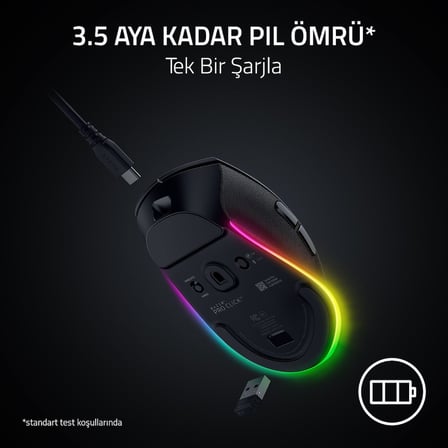 Pro Click V2 - Kablosuz ergonomik mouse - AI Prompt Assist - 30K Optik Sensör - 3,5 ay pil ömrü (14 bölgeli Chroma RGB, HyperScroll eğilebilir mouse tekerleği) Siyah