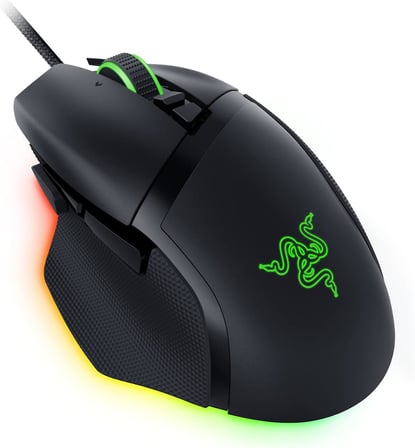 Basilisk V3 35K - Tamamen Özelleştirilebilir Ergonomik Kablolu Oyun Mouse'u - Focus Pro 35K Optik Sensör (HyperScroll Tilt Wheel, 11 Bölgeli Chroma Aydınlatma) Siyah