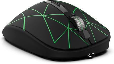 Inca-INCA IWM-551 Rechargeable 4 Led illuminated Silent Wireless Mouse (Sessiz) Micro Usb kablo USB+ Type C desteği çift alıcı 2.4GHz Kablosuz Fare DPI 800 1200 1600 400mAh