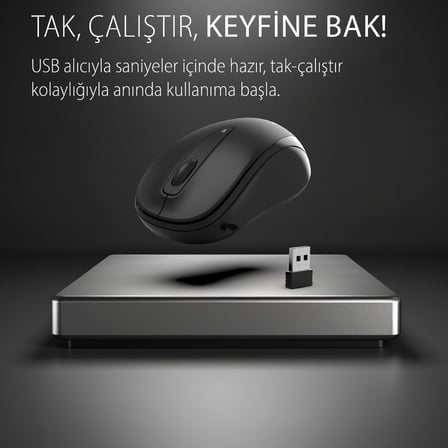 INCA IWM-311ST SıLENT WİRELESS MOUSE SİYAH,Komple Rubber Soft Yüzey,Sessiz Tuş,Ergonomik Dizayn, Konforlu Dokunuş Hissi,1600Dpı, Nano Usb Alıcı, 10m Çekim,Uzun Pil Ömrü, Enerji Tasarrufu Uyku Modu