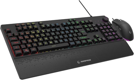 Rampage Eclipse Siyah Usb RGB Aydınlatmalı Q Gaming 4 Tuş Makrolu Oyuncu Klavye Mouse Set