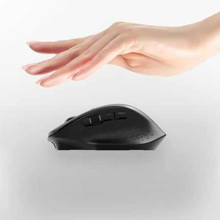 SPK7818 3200 DPI 8 Tuşlu Dual Mod Bluetooth ve 2.4G Kablosuz Ergonomik Sessiz Mouse Siyah