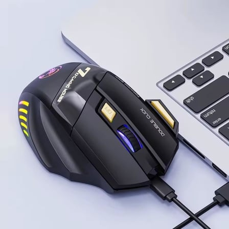 Kablosuz Oyuncu Mouse – 3200 DPI Ayarlanabilir Hassasiyet, RGB 7 Renk LED Aydınlatma, Şarjlı, Ergonomik Tasarım, 2.4GHz Wireless Gaming Mouse | GW-X7
