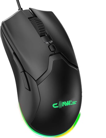 Cerberus PixArt PAW3519 Sensörlü 4200 Dpi Wide RGB Özel ABS Doku Kablolu Gaming Mouse - Siyah