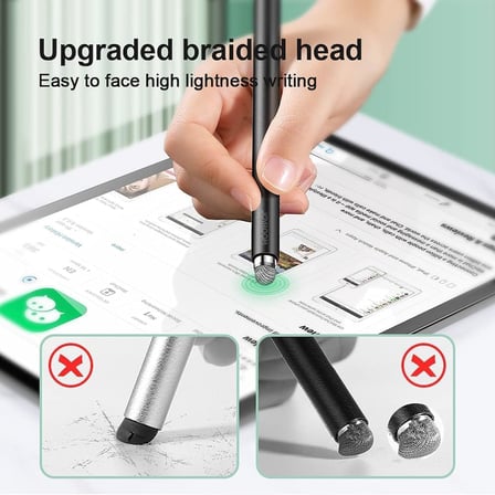 JR-BP561 Stylus Kalem Pasif 3'ü 1 Arada Tabletler Akıllı Telefonlar için Manyetik Kapasitif Kalem -Siyah
