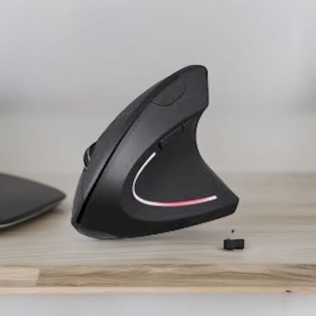 Dikey Ergonomik Kablosuz Mouse – Sessiz Tıklama, Bilek Dostu Tasarım, 2.4G USB Alıcılı, Ayarlanabilir DPI, Bilgisayar ve Laptop Uyumlu Ergonomik Mouse