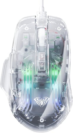 S80 7200DPI 7 Tuşlu RGB Şeffaf Optik Oyuncu Mouse