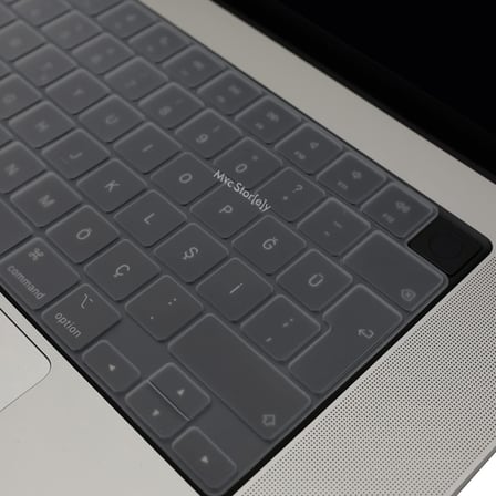 MacBook UK İngilizce Klavye Koruyucu ISO Ters L Enter M1-M5 | A2681 A3113 A3240 A3449 A2941 A3241 A2442 A2779 A2992 A2485 A2991 | Keyboard Cover Touch ID Şeffaf