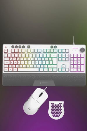 Gaming Oyuncu Klavye Mouse Set ECLIPSE Beyaz Usb RGB Aydınlatmalı Q Klavye