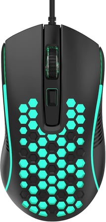 S11 3600DPI RGB Optik Oyuncu Mouse, Siyah