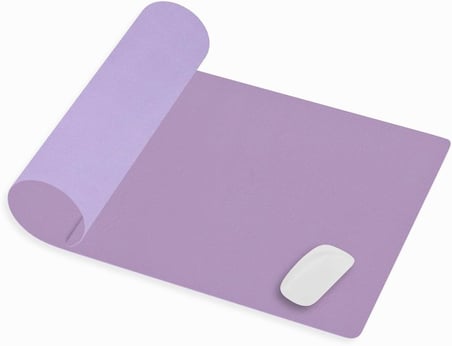 Lindos Deri Masa Pedi, Büyük Mouse Pad, Gaming Oyuncu Mause Pad, Ofis Ve Ev İçin Masa Altlığı, Lila