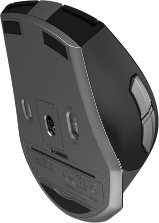 A4 Tech FB35S Silent (Sessiz) Bletooth & 2.4Ghz Optik 2000Dpi Kablosuz Mouse | Siyah/Gri | 4 Kademe Çözünürlük | 2 Adet Sol Buton | 4 Cihaza aynı anda Bağlanabilme