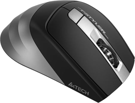 A4 Tech FB35S Silent (Sessiz) Bletooth & 2.4Ghz Optik 2000Dpi Kablosuz Mouse | Siyah/Gri | 4 Kademe Çözünürlük | 2 Adet Sol Buton | 4 Cihaza aynı anda Bağlanabilme