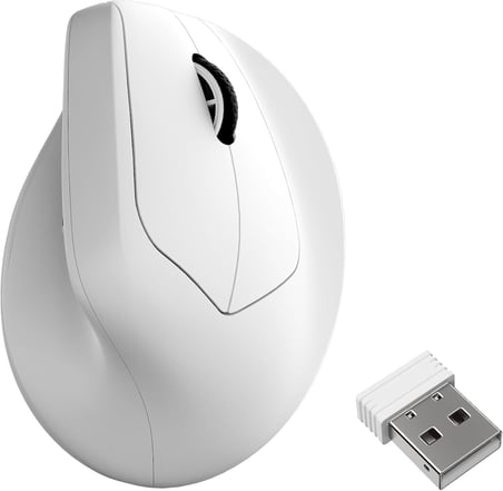 M5 Kablosuz Ergonomik Fare en iyi PixArt 3950 sensörüne sahip. 2.4 GHz, Bluetooth ve USB kablolu bağlantı(M5-A24)