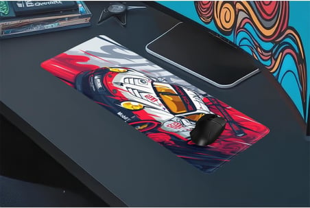 Kaymaz Taban Dikişli Mousepad Araba Desenli Oyuncu Gaming Mouse 30x70 CM