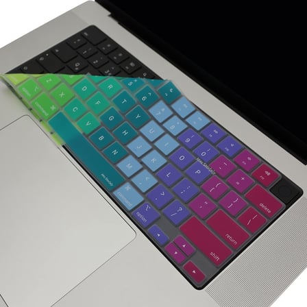 MacBook US İngilizce Klavye Koruyucu Amerikan Enter M1-M5 | A2681 A3113 A3240 A3449 A2941 A3241 A2442 A2779 A2992 A2485 A2991 | Keyboard Cover Touch ID Pembe Yeşil