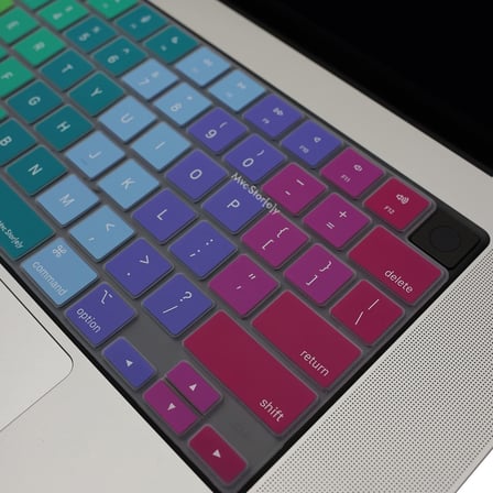 MacBook US İngilizce Klavye Koruyucu Amerikan Enter M1-M5 | A2681 A3113 A3240 A3449 A2941 A3241 A2442 A2779 A2992 A2485 A2991 | Keyboard Cover Touch ID Pembe Yeşil