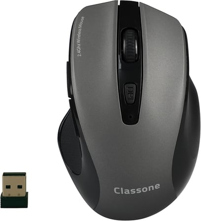 Classone WL600 Serisi Kablosuz Mouse, Siyah/Gri