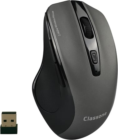 Classone WL600 Serisi Kablosuz Mouse, Siyah/Gri