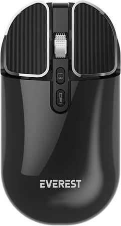 Everest SM-620 2in1 Bluetooth+2,4Ghz Şarjlı Metalik Süper Sessiz Mobil-TV-PC Destekli Kablosuz Mouse (SİYAH)