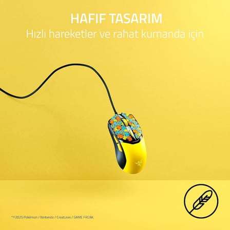 Cobra Pokémon Edition - Hafif Kablolu Oyun Faresi - 8500 DPI Sensör - 58g - Optik Fare Anahtarları 3th Nesil - Degrade Alttan Parıltılı Chroma Aydınlatma - Speedflex Kablo | Pokémon Kanto