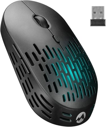 SM-W73 DUAL Mode İkisi Bir Arada Siyah Bluetooth&2.4GHz 6D Şarjlı Kablosuz Notebook Mouse