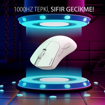 IMG-329MX Oyuncu Mouse 12000 DPI | RGB, Laser Sensör, 6D Tuş, Kablosuz Kablolu, Type-C Şarj