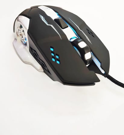 GMX7 RGB Gaming Mouse, 7 Tuşlu, Kablolu USB, Gökkuşağı LED Aydınlatmalı, Optik Oyuncu Mouse, Stalker Warrior Gri