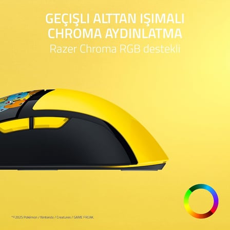 Cobra Pokémon Edition - Hafif Kablolu Oyun Faresi - 8500 DPI Sensör - 58g - Optik Fare Anahtarları 3th Nesil - Degrade Alttan Parıltılı Chroma Aydınlatma - Speedflex Kablo | Pokémon Kanto