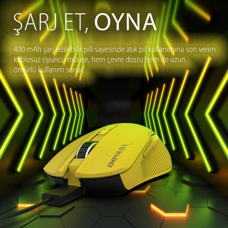 IMG-328MX Oyuncu Mouse | 7D Programlanabilir Tuş, RGB Led, 7200 DPI, Kablosuz Kablolu, Type-C Şarjlı Gaming Mouse