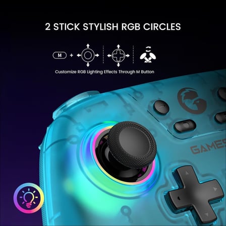 Nova Wireless Switch Pro Controller - Switch/Lite/OLED, Hall Effect Joysticks, RGB LED, Turbo, Programmable, Motion Control, Wake Up Function (Green)